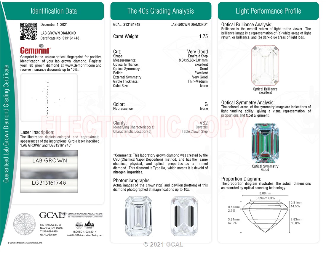 GCAL diamond lab report #313161748