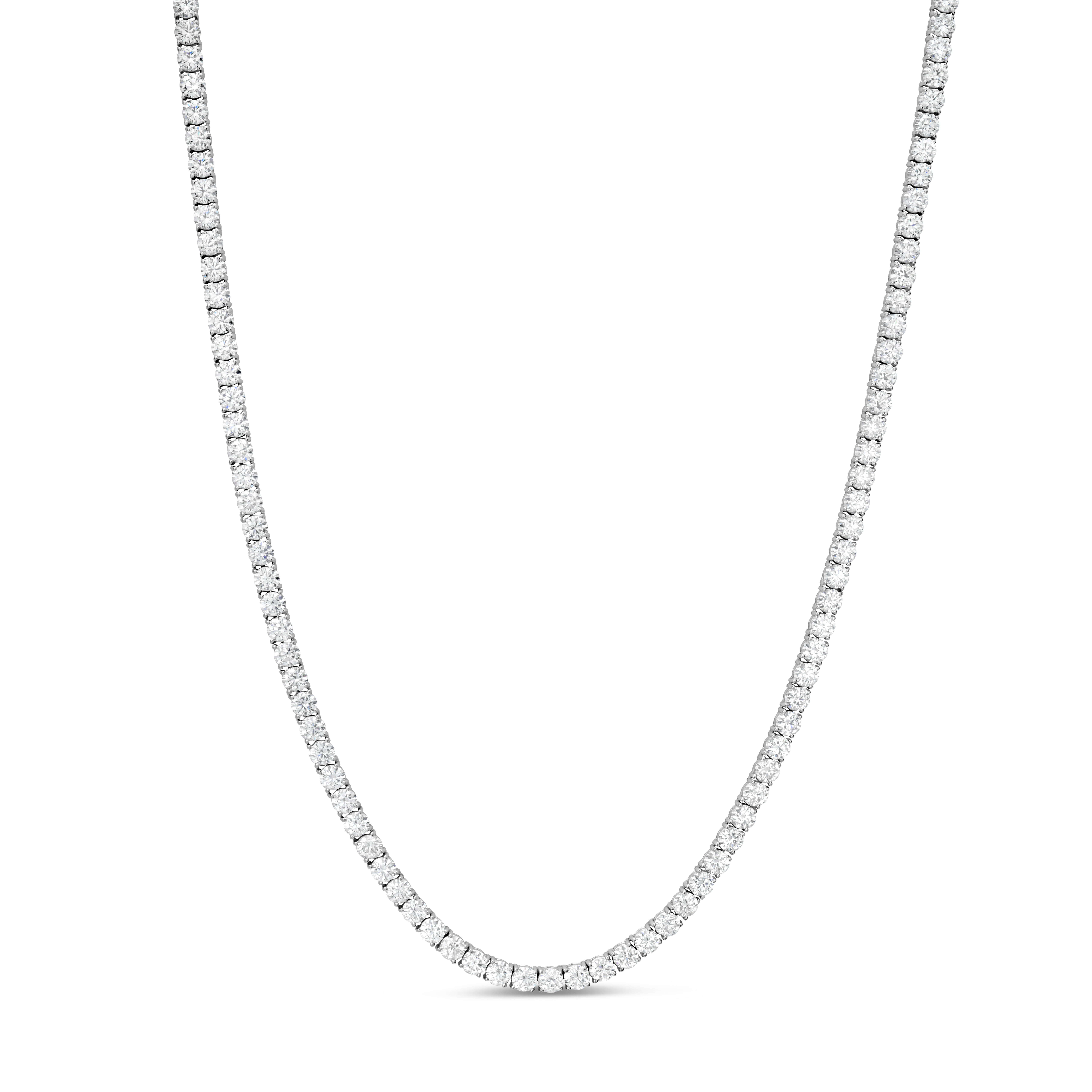 Tennis Necklace 14k WG Component: Diamond (93) 29.50ct, 17 inches Tennis Necklace 14k WG Component: Diamond (93) 29.50ct, 17 inches