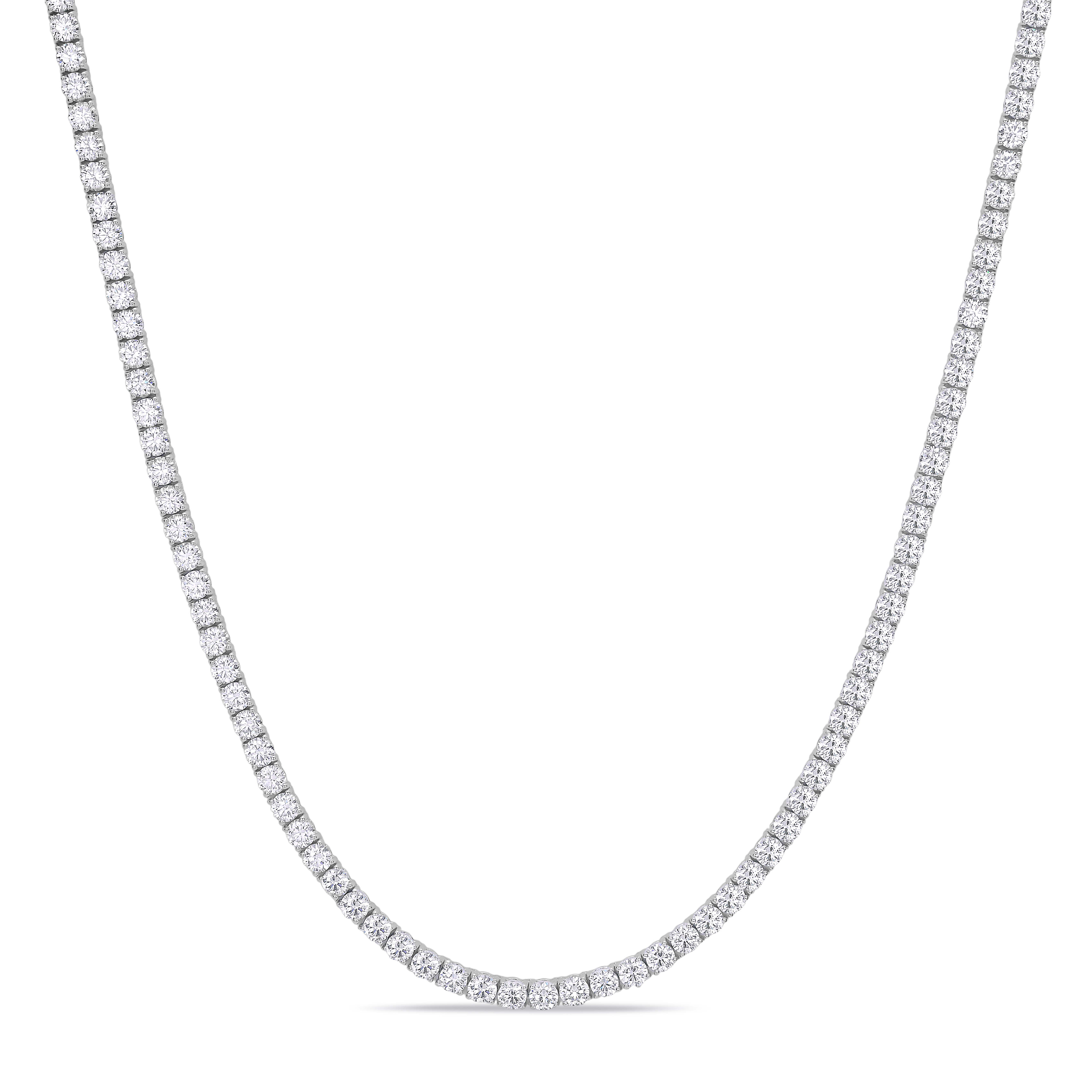Tennis Necklace 14k WG Component: Diamond (125) 19.83ct, 18 inches