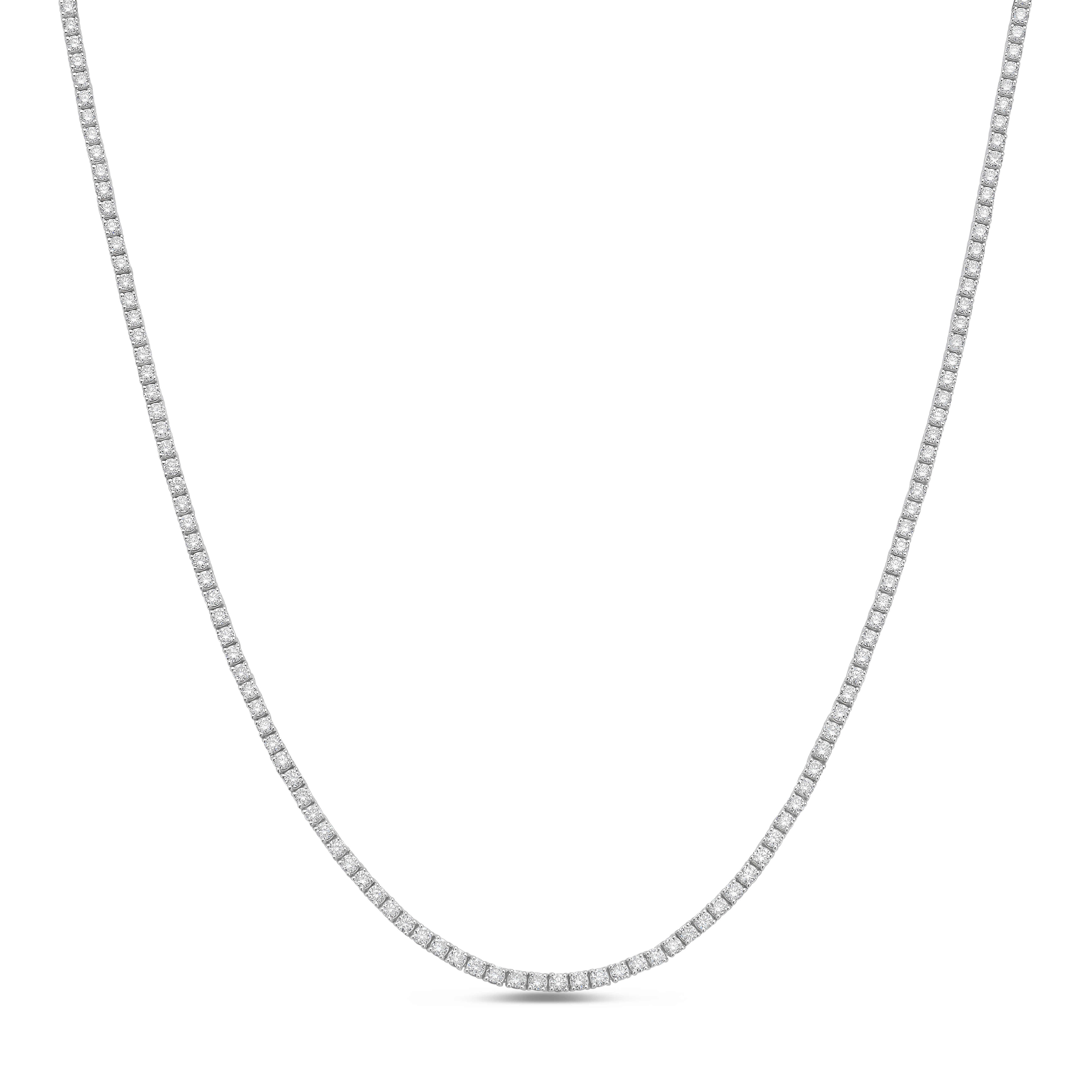Tennis Necklace 14k WG Component: Diamond (180) 6.93ct, 18 inches