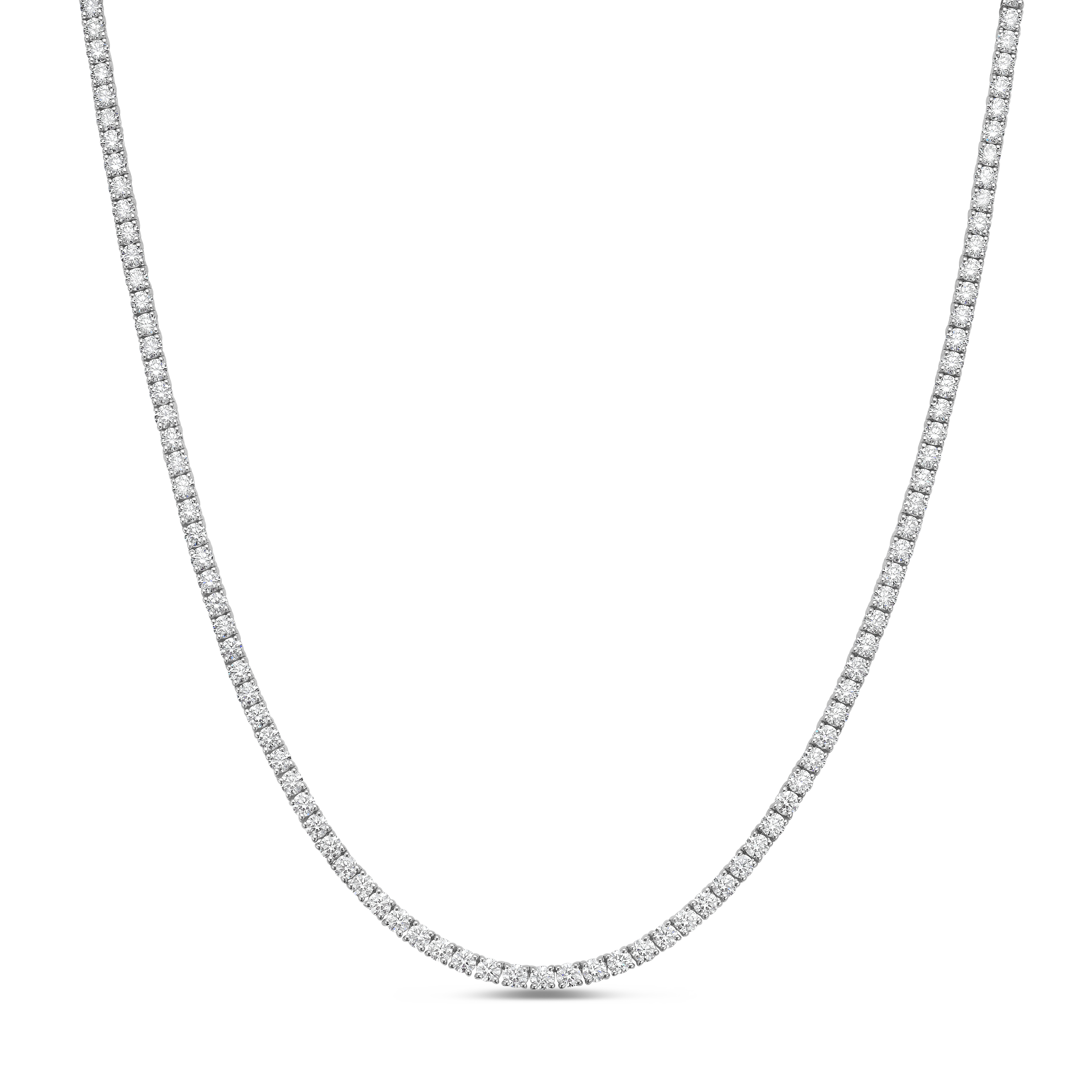 Tennis Necklace 14k WG Component: Diamond (136) 10.85ct, 17 inches