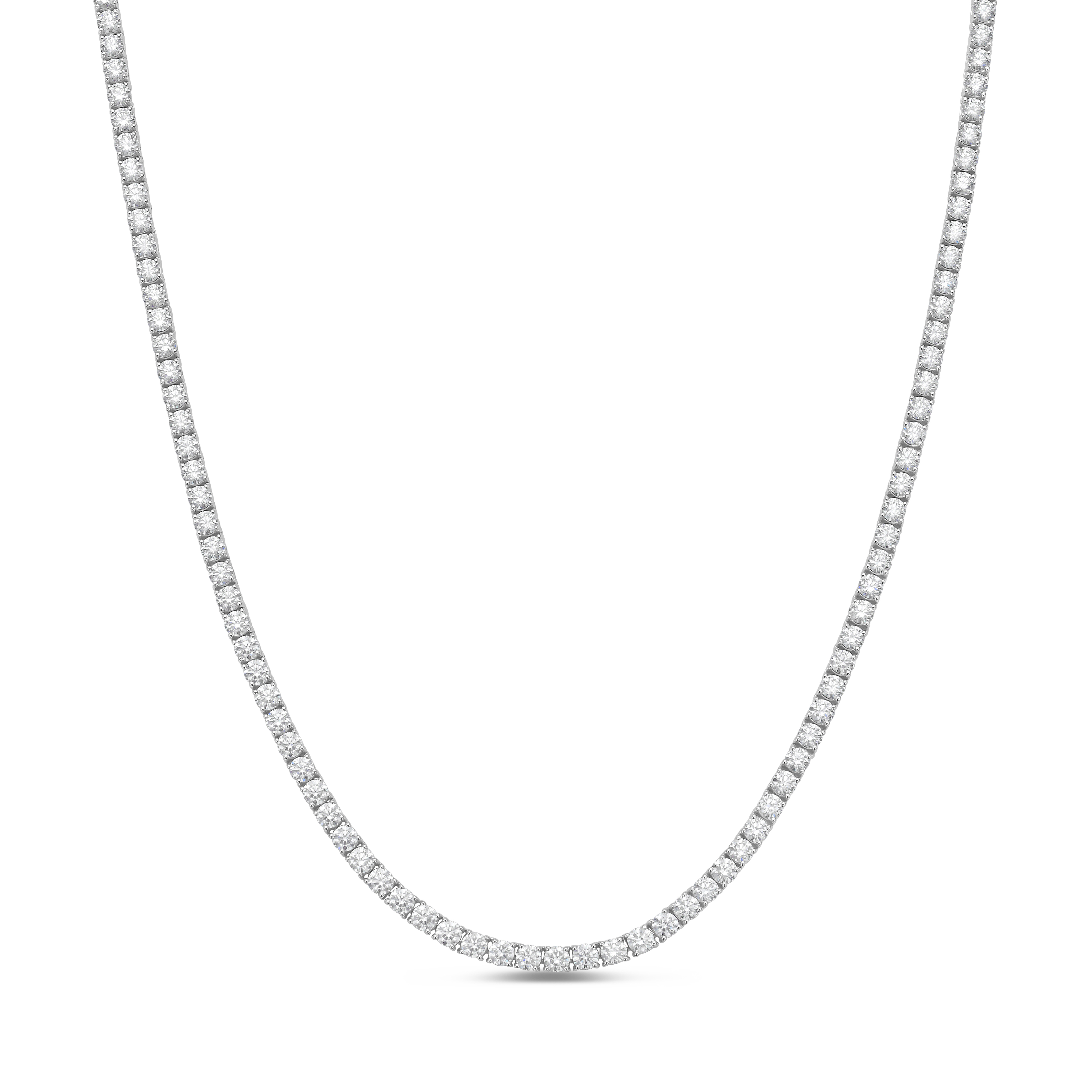 Tennis Necklace 14k WG Component: Diamond (117) 15.45ct, 16 inches Tennis Necklace 14k WG Component: Diamond (117) 15.45ct, 16 inches