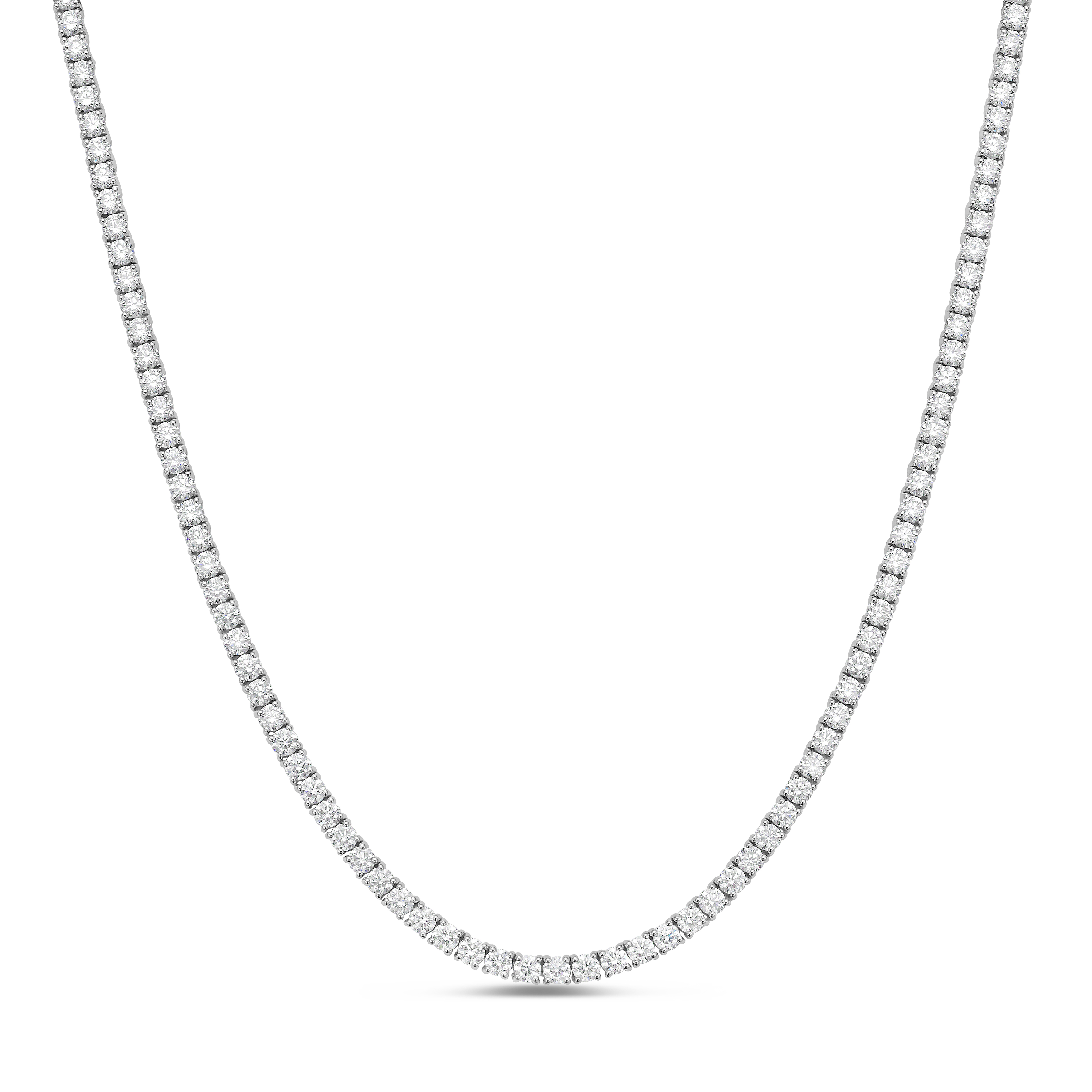 Tennis Necklace 14k WG Component: Diamond (117) 15.71ct, 16 inches