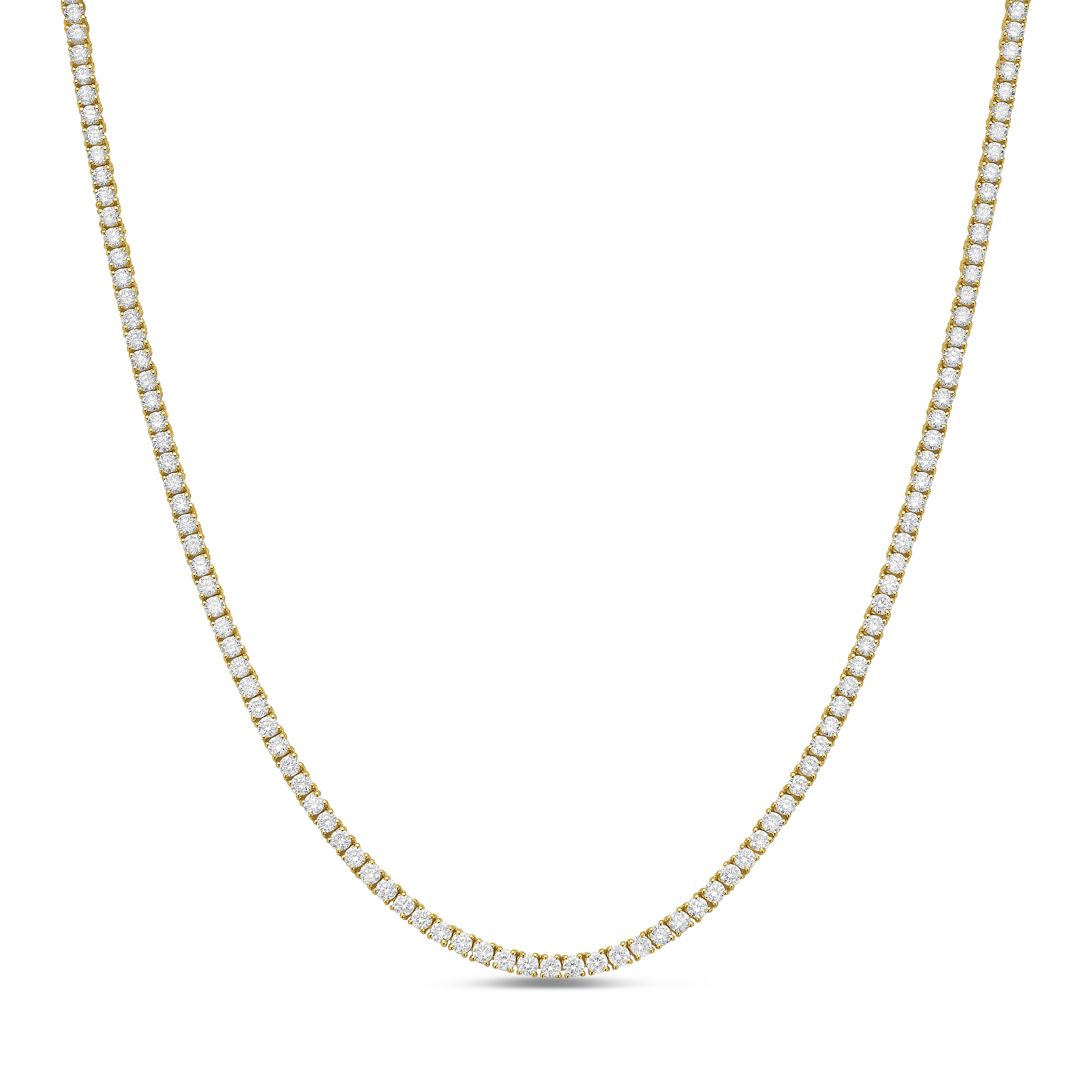 Tennis Necklace 14k YG Component: Diamond (187) 9.27ct, 18 inches Tennis Necklace 14k YG Component: Diamond (187) 9.27ct, 18 inches
