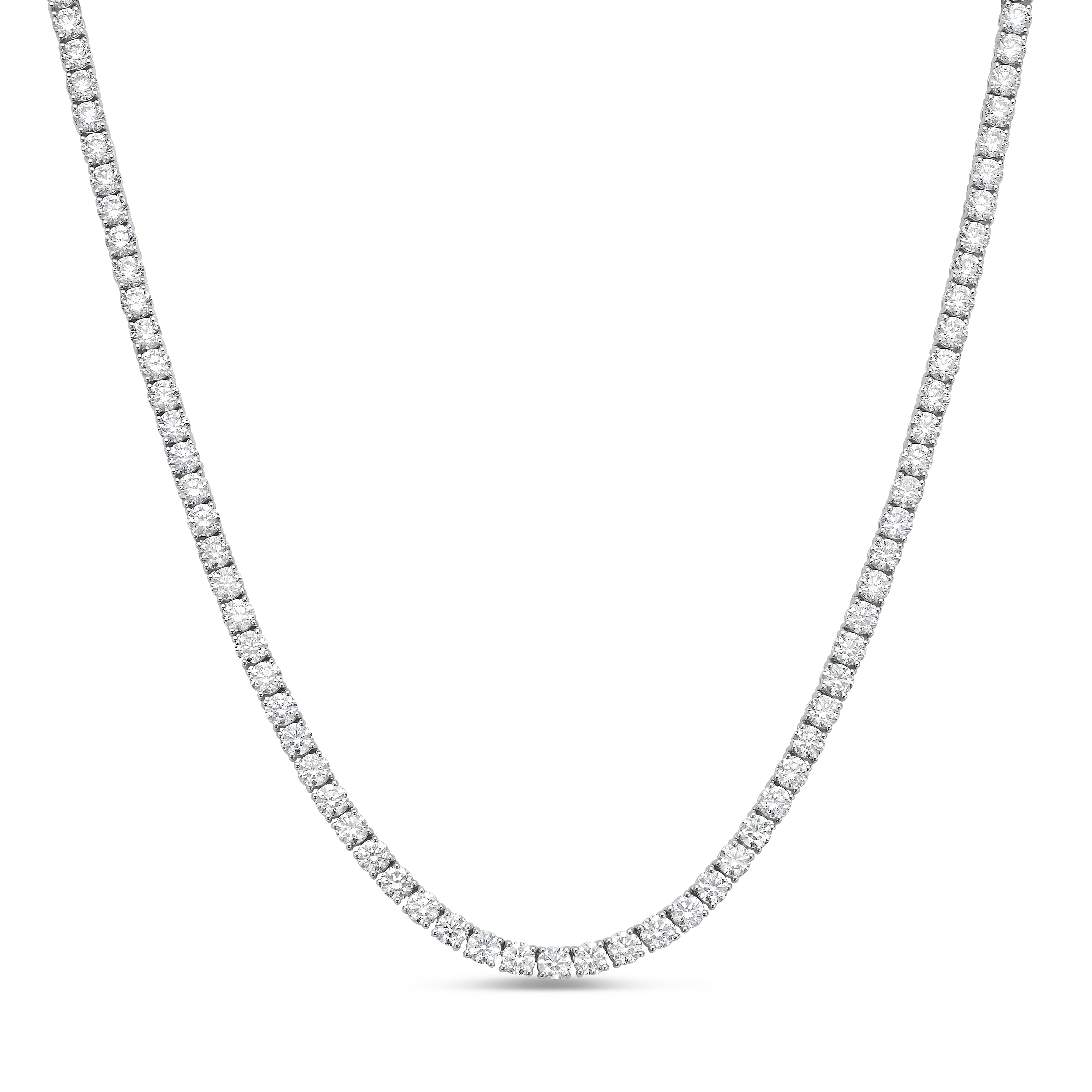 Tennis Necklaces 18k WG Component: (103) 25.28ct 17 inches
