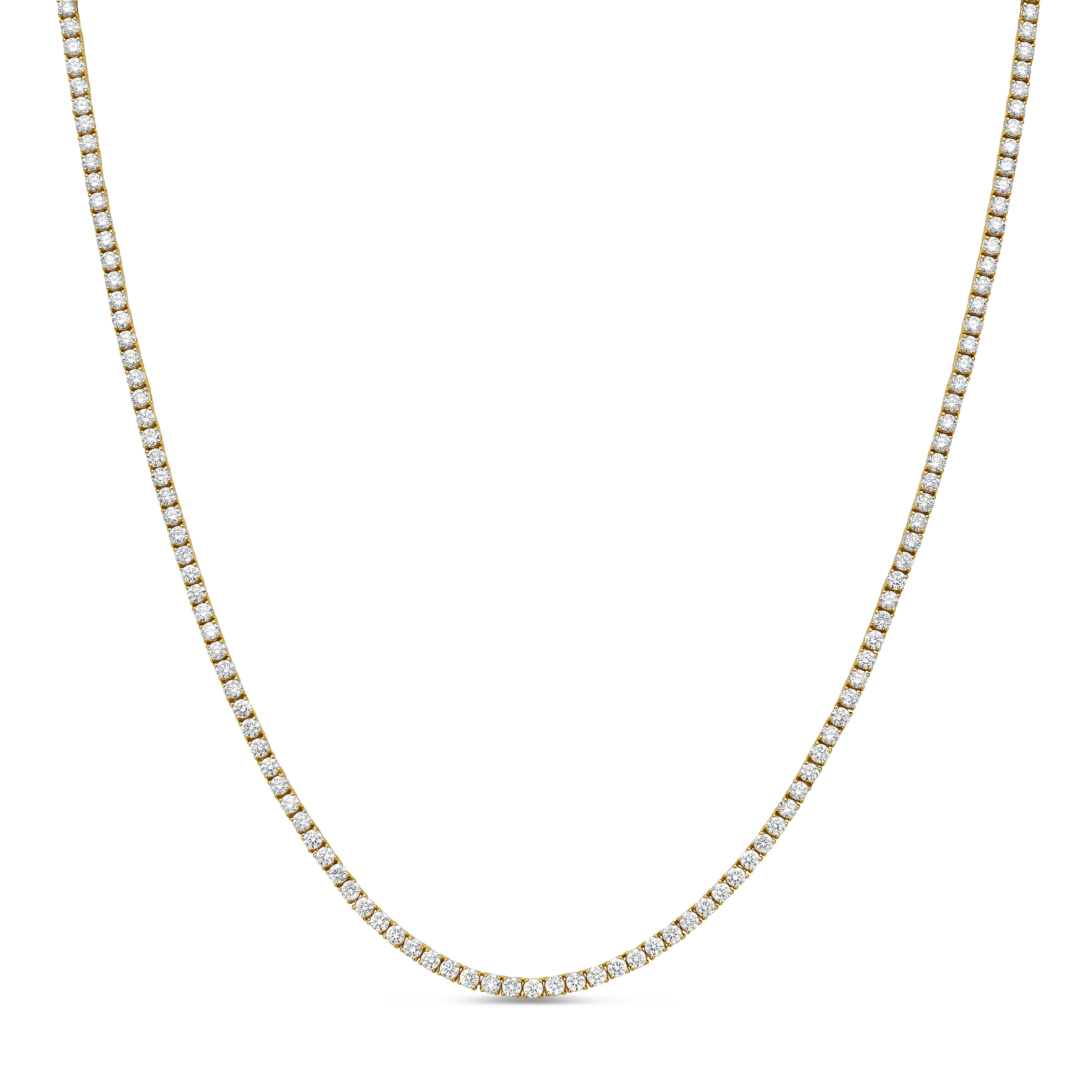 Tennis Necklaces 14k YG Component: Diamond (180) 7.79ct, 18 inches