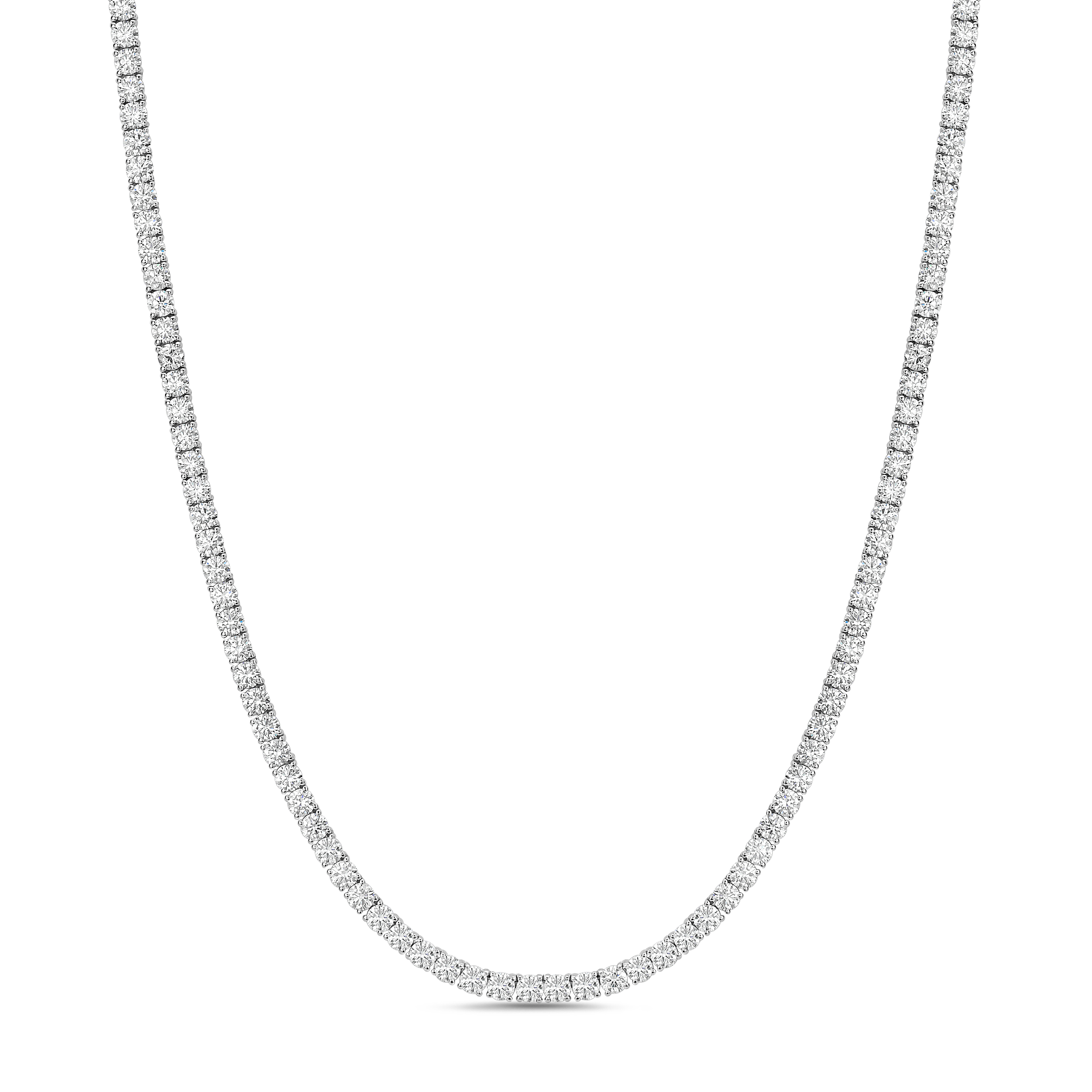 Tennis Necklaces 14k WG Component: Diamond (92) 28.18ct, 16 inches