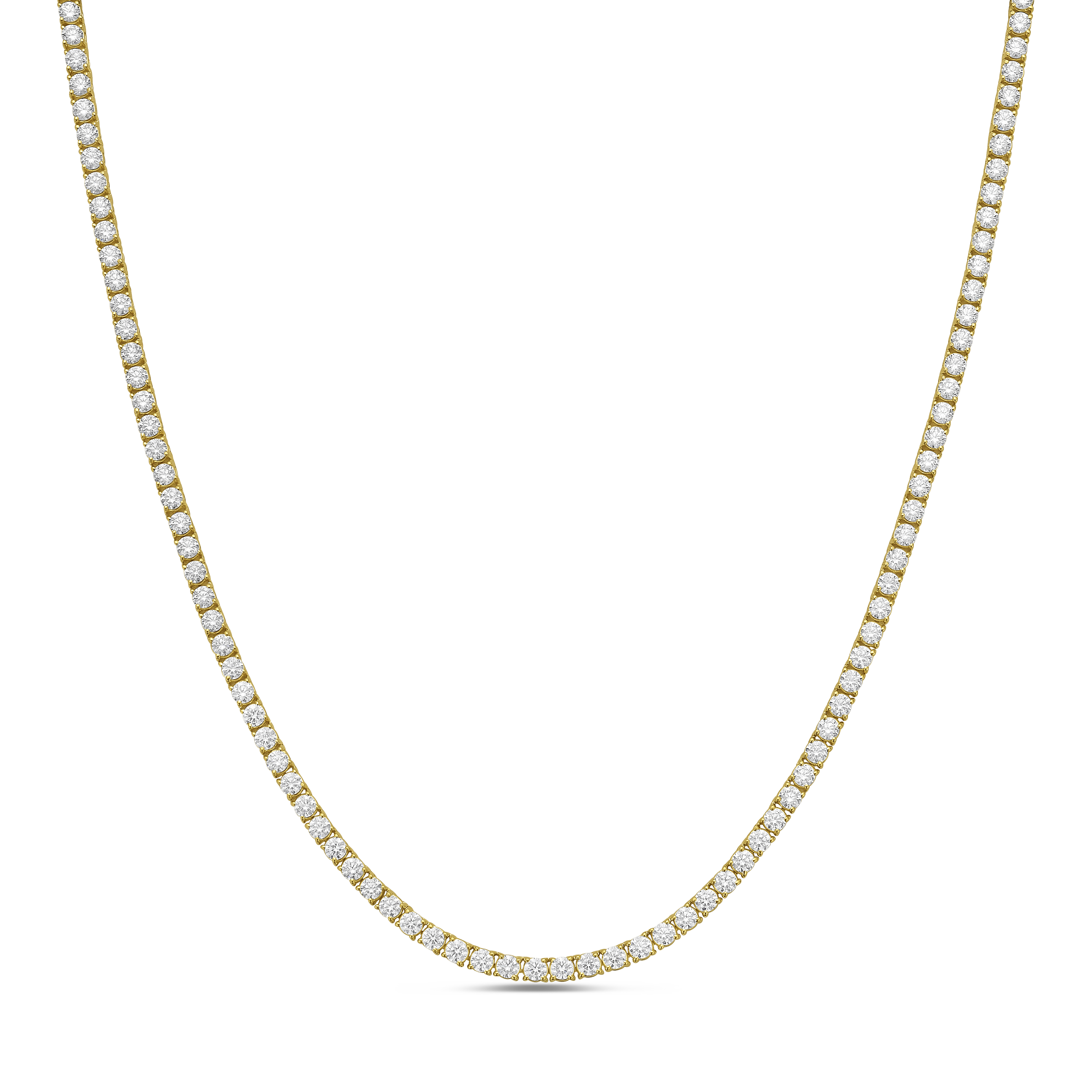 Tennis Necklace 14k YG Component: Diamond (145) 10.81ct, 18 inches