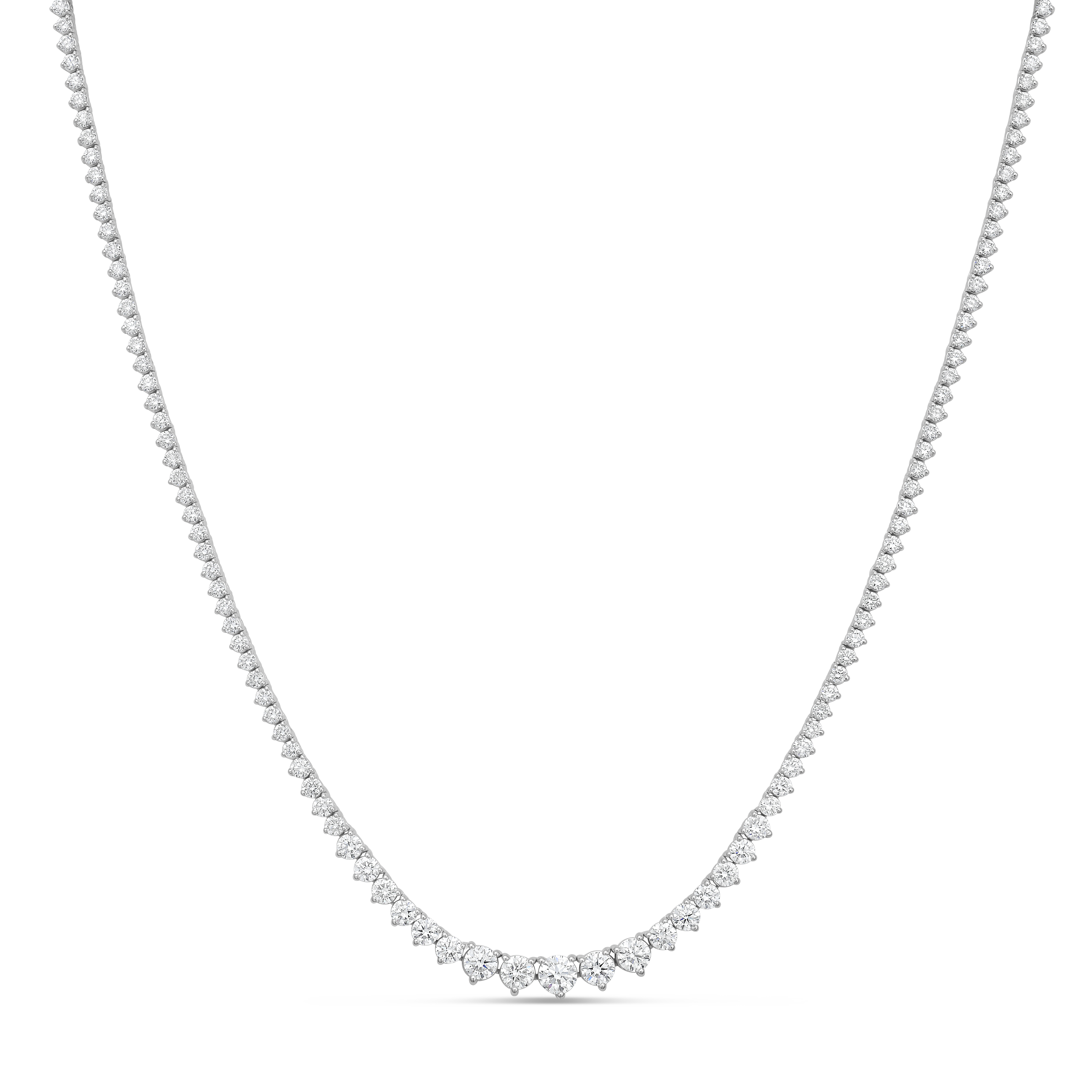 Reverie Necklace 14k WG Component: Diamond (179) 8.42ct, Center 0.38ct, G,SI1, GIA#6495444135, 18 inches