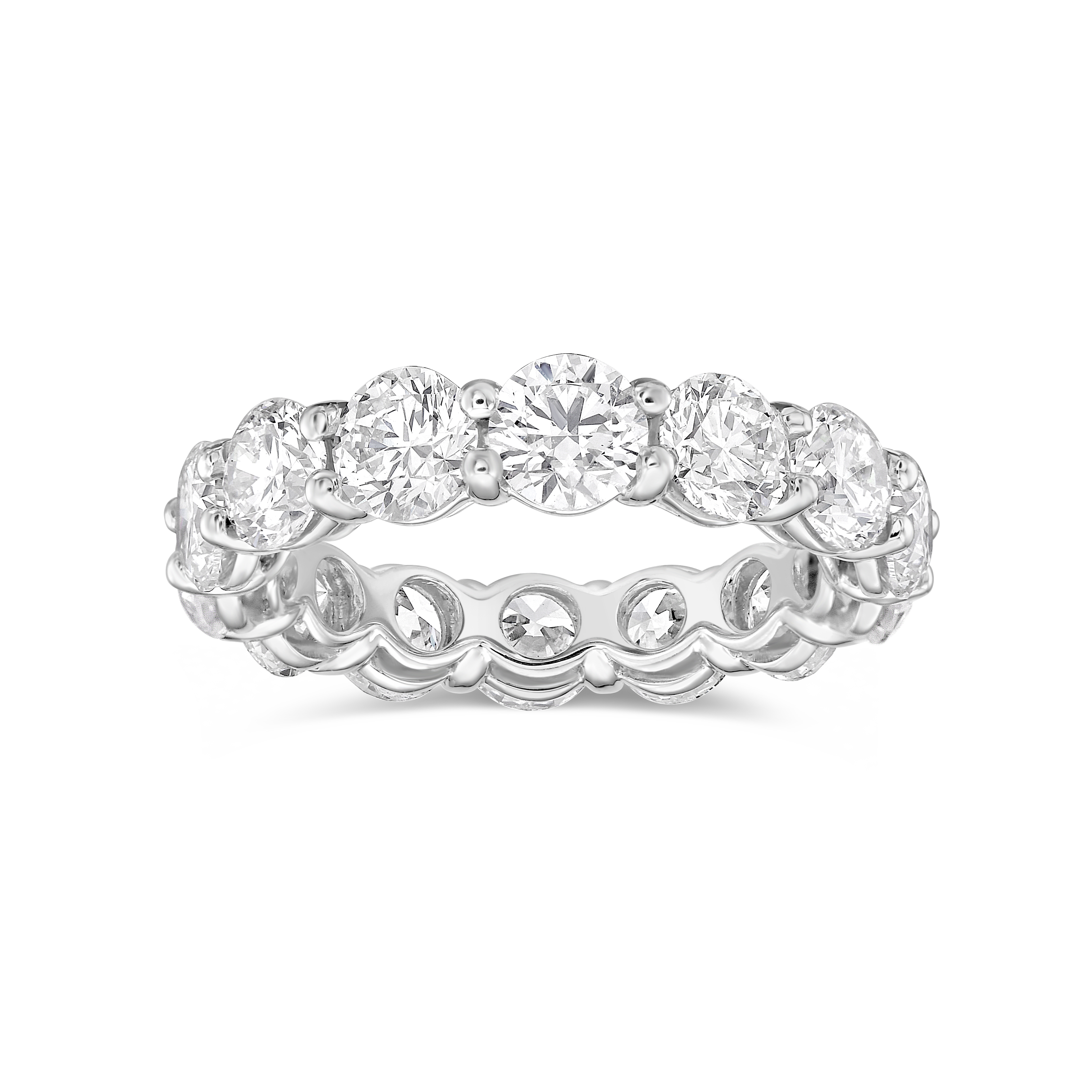 Anniversary Ring Platinum Component: Diamond (14) 5.40ct, GIA H VS1-VS2, Size 6.5