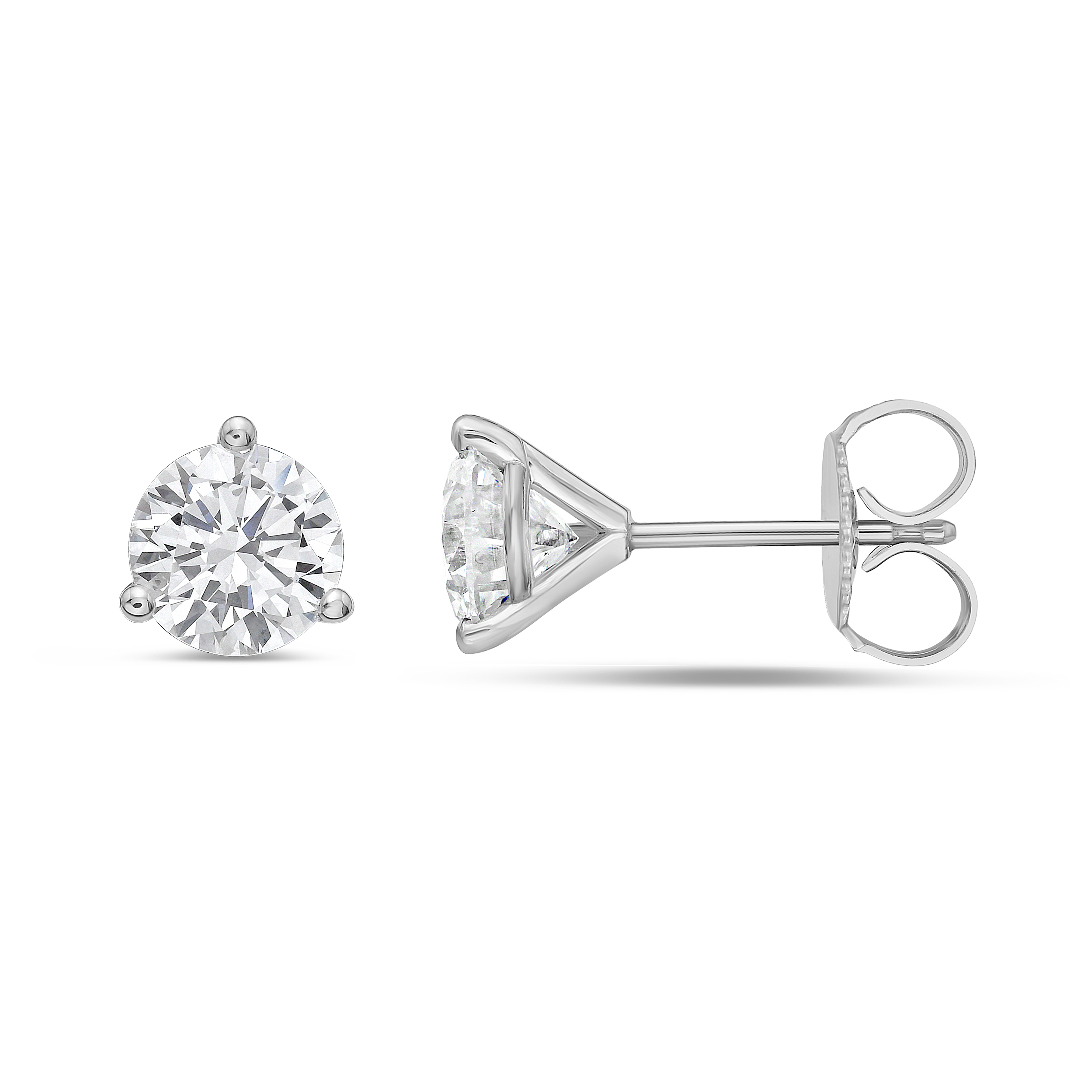 Studs 18k WG Component: Diamond (2) 1.82ct, Three Prong Martini, GIA G-SI1. Studs 18k WG Component: Diamond (2) 1.82ct, Three Prong Martini, GIA G-SI1.