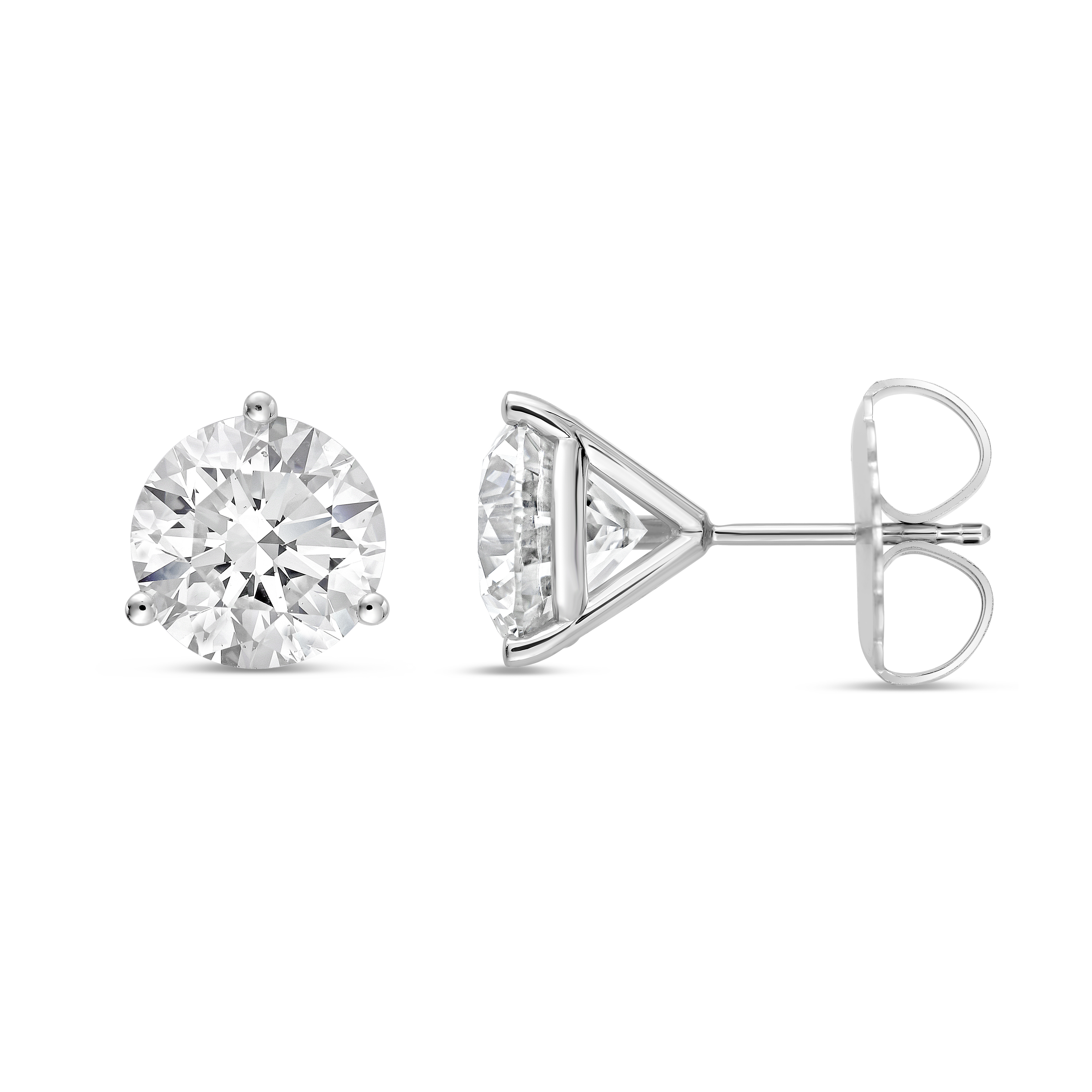 Studs 14k WG Component: Diamond (2) 5.51ct, Three-Prong Martini Studs 14k WG Component: Diamond (2) 5.51ct, Three-Prong Martini